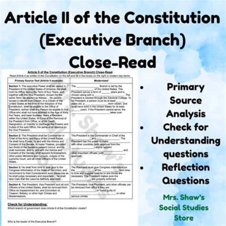 Article 2 of the Constitution: Understanding the Executive Branch