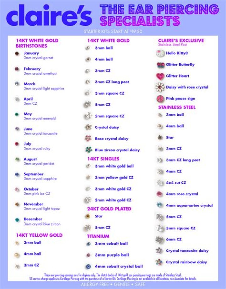 Claire's Piercings Prices: A Comprehensive Guide to Your Next Piercing Experience