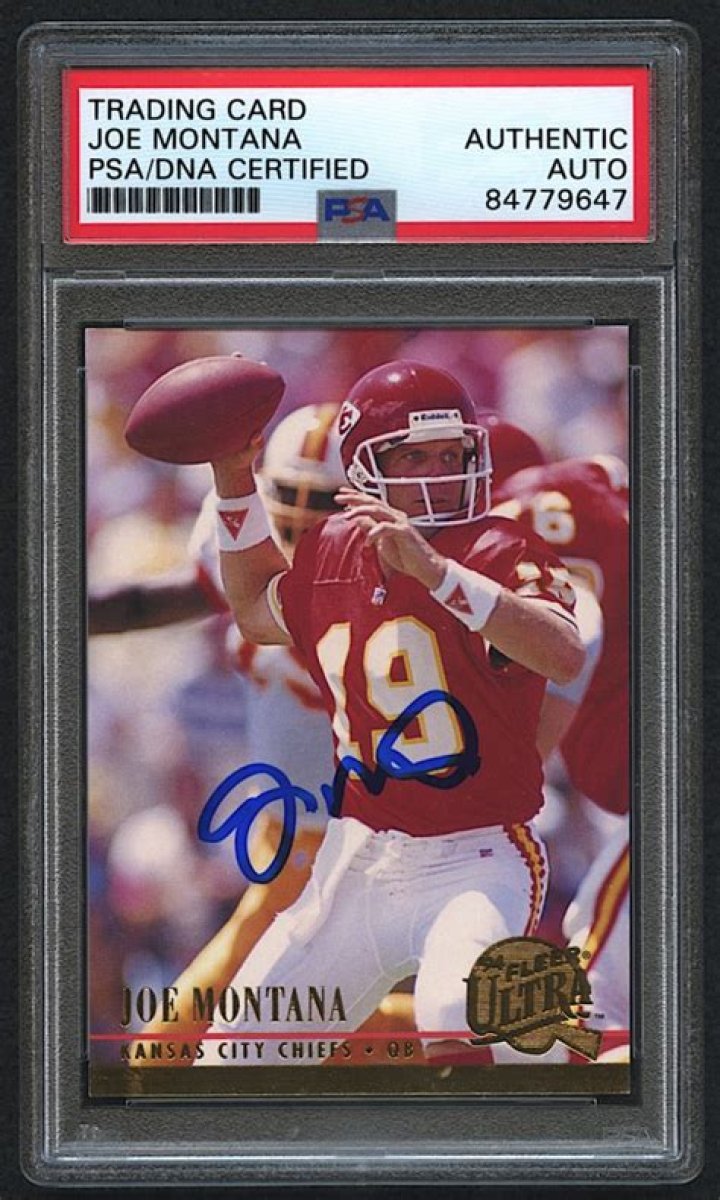 Collectible Masterpiece: Joe Montana Signed Football Card