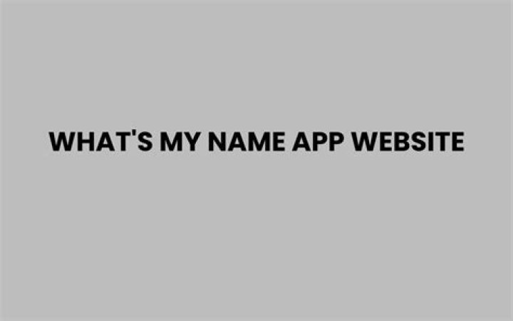 Discovering Identity with the Whats My Name App