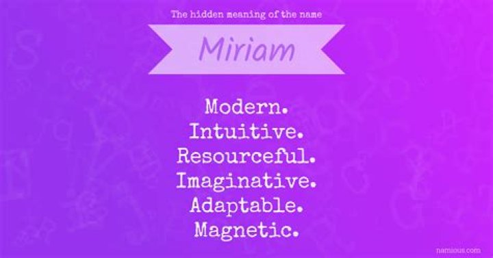 Discovering the Essence of the Name Miriam: Meaning and Significance