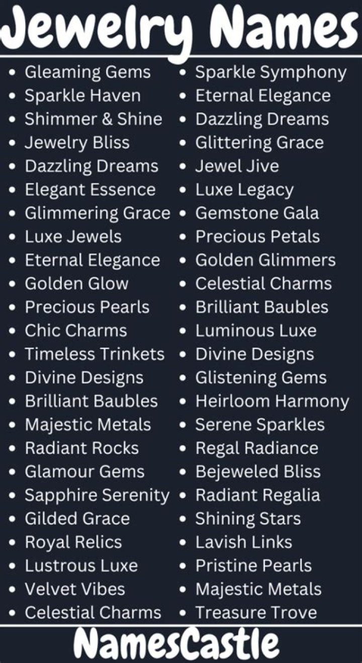 Exotic Names for Jewelry: Discovering Unique and Captivating Titles