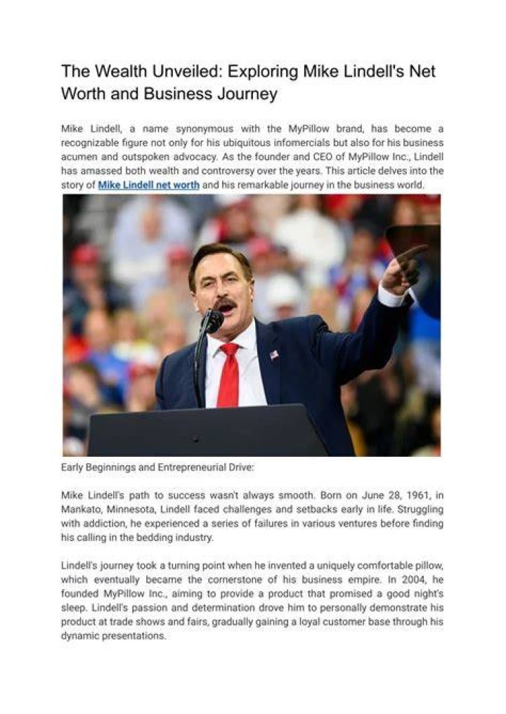 Exploring Mike Lindell's Net Worth: Success and Controversies