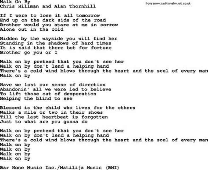 Exploring the Meaning Behind "Walk On By" Lyrics