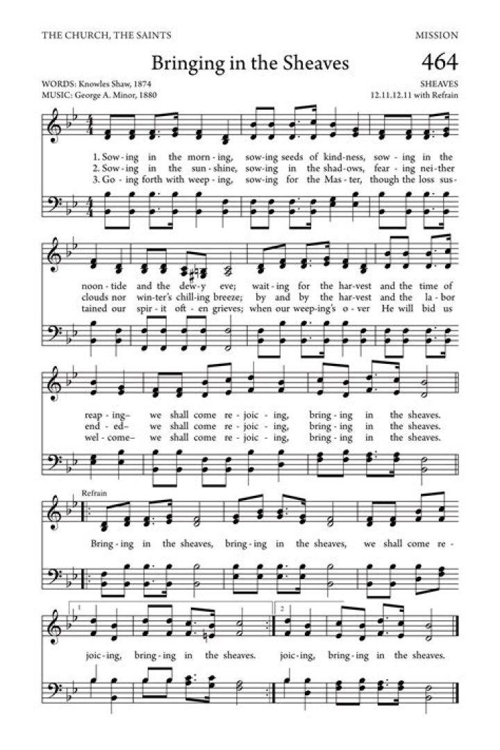 Harvesting Joy: The Significance of the Lyrics Bringing in the Sheaves