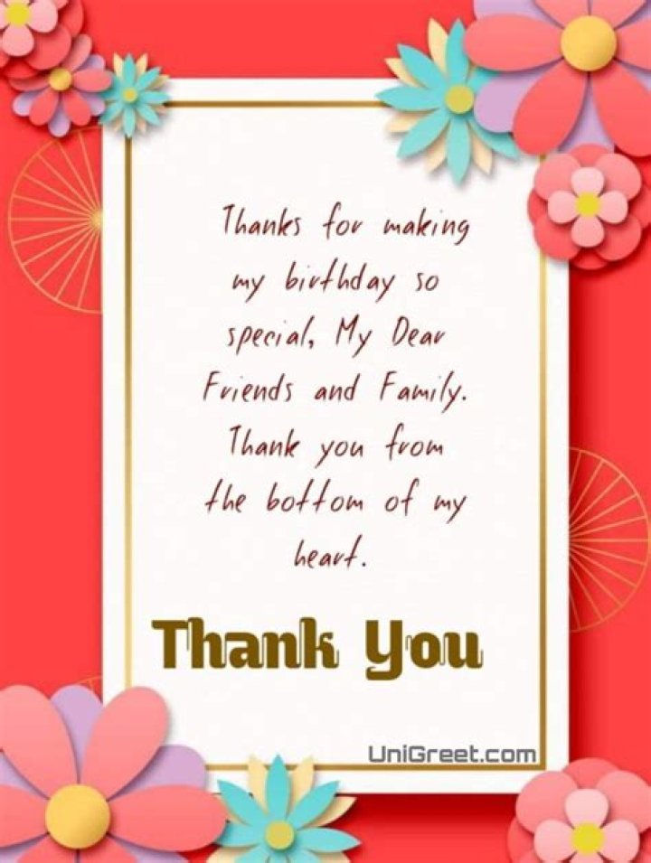 Heartfelt Gratitude: Crafting the Perfect Thank You Birthday Message to Family and Friends
