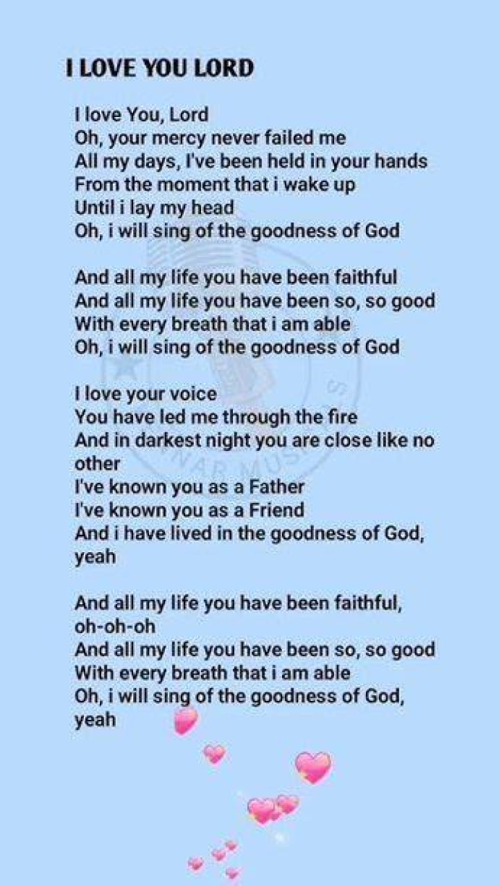 I Love You Lord Lyrics: A Soulful Expression of Faith