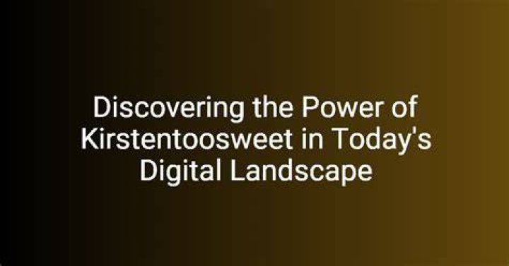 KirstenToosweet: Unveiling the Sweet Journey of a Culinary Influencer