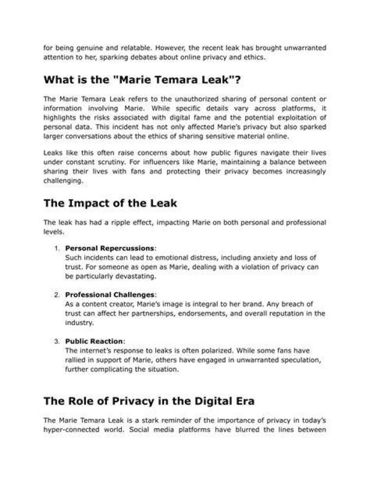 Marie Temara Nude: Exploring the Buzz and Controversies