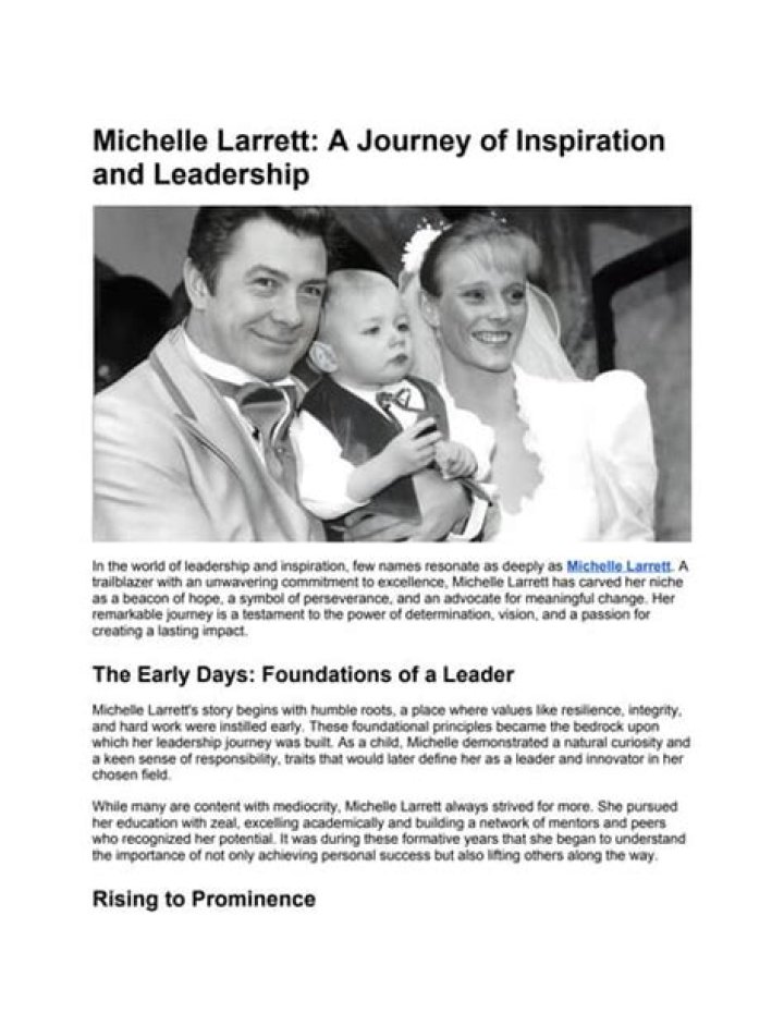 Michelle Larrett: A Comprehensive Biography and Insights