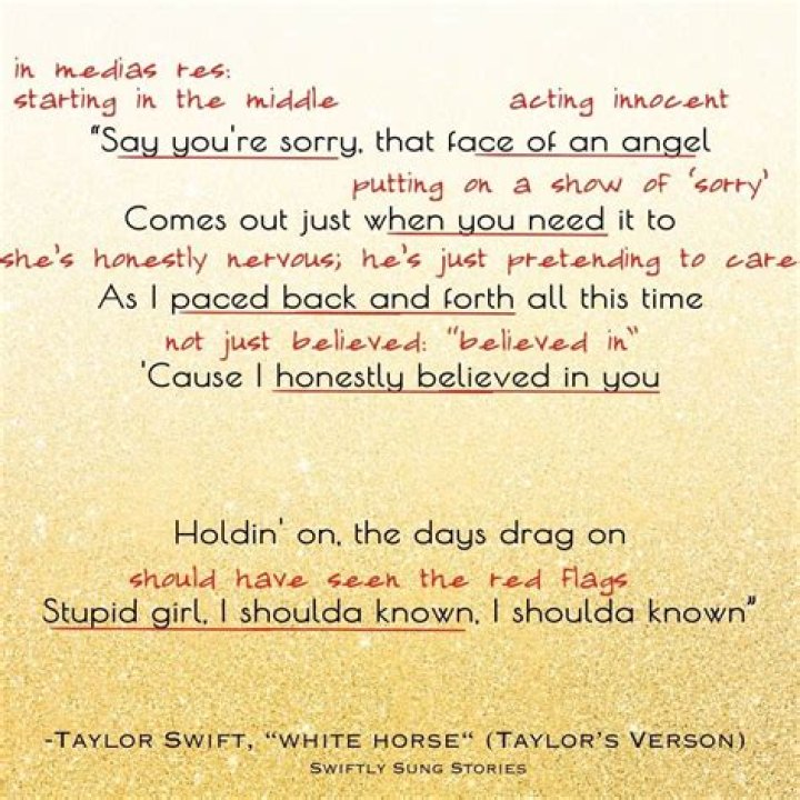 Taylor Swift's "White Horse" Lyrics: A Deep Dive into Meaning and Impact