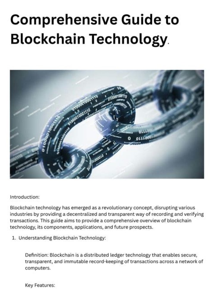 The Comprehensive Guide to Blockchain Technology