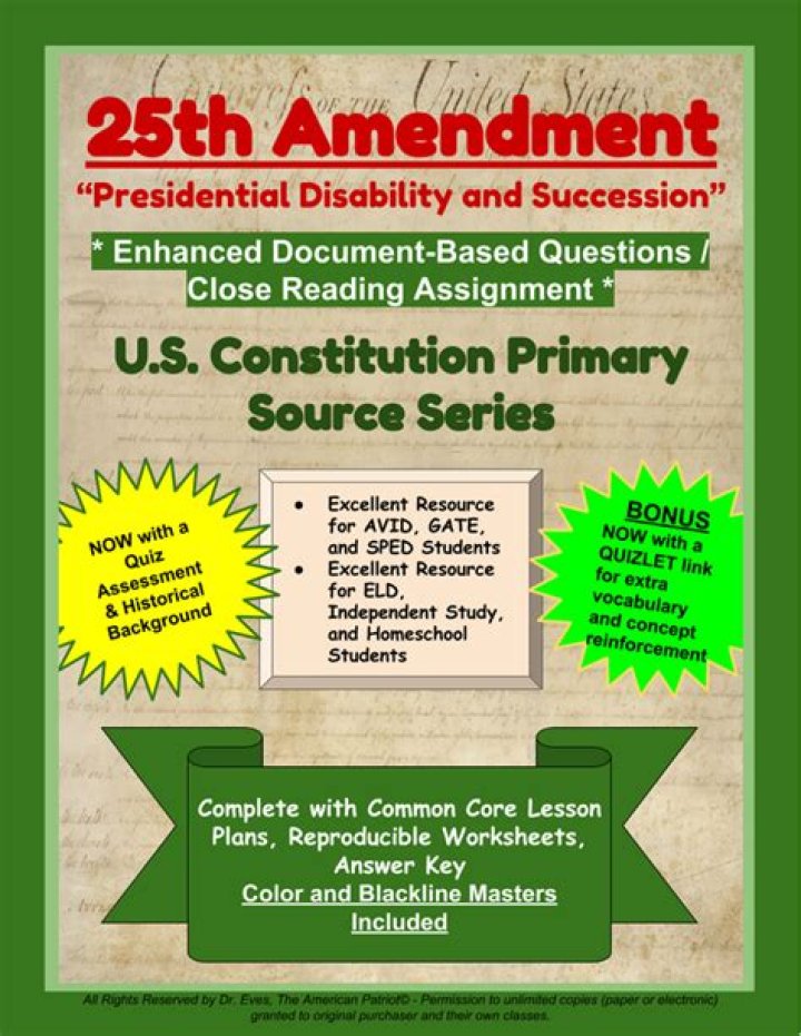 The Definitive Guide to Outlined Presidential Succession and Presidential Disability: Understanding the 25th Amendment