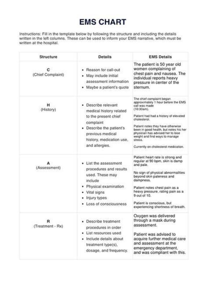 Understanding EMS Charts: A Comprehensive Guide