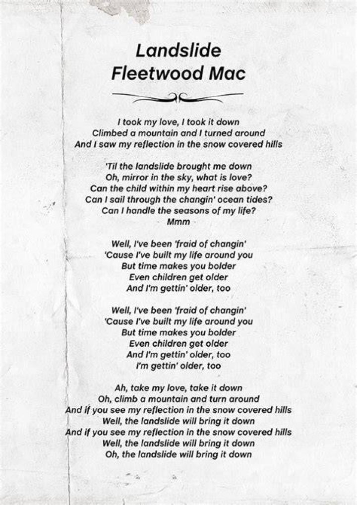 Understanding the Meaning Behind Fleetwood Mac's "Landslide" Lyrics