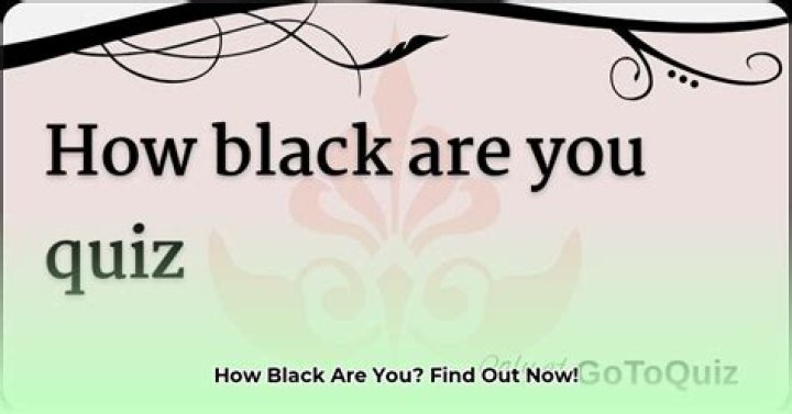 Unlocking Your Identity: Quiz - How Black Are You?