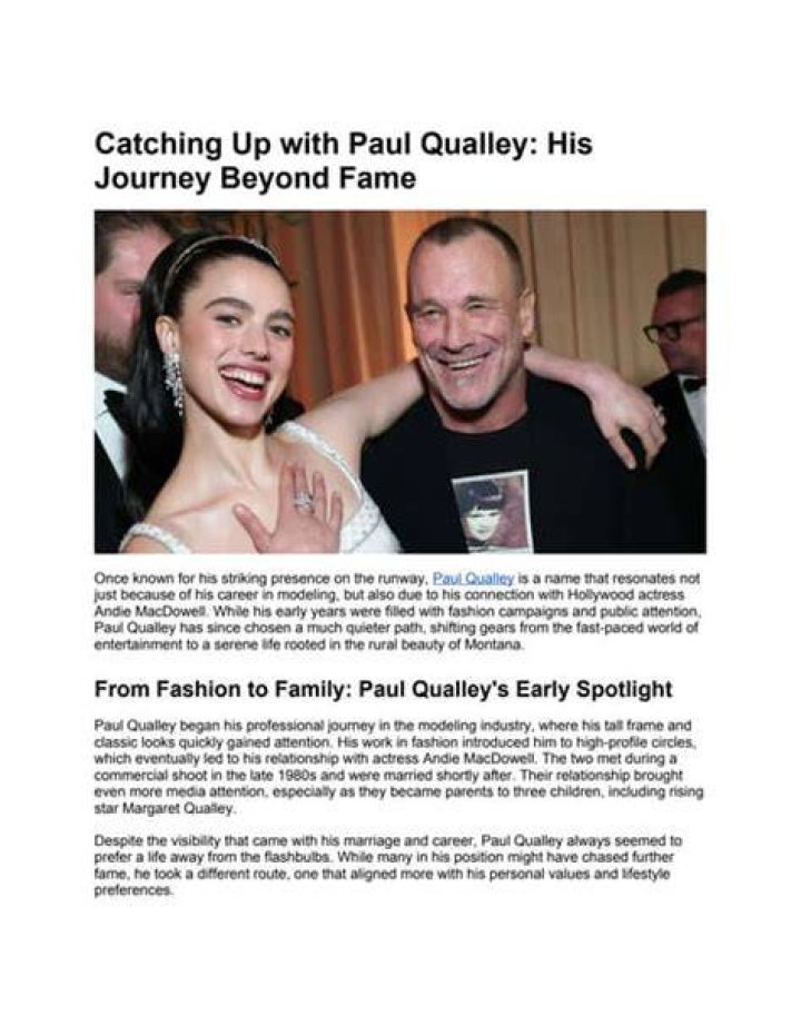 Unveiling the Life of Paul Qualley: A Journey Through Fame and Fashion